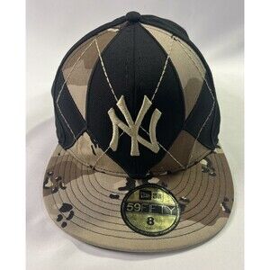 New York Yankees Camo Diamond Stitch Military New Era 59Fifty Fitted Hat 8 MLB